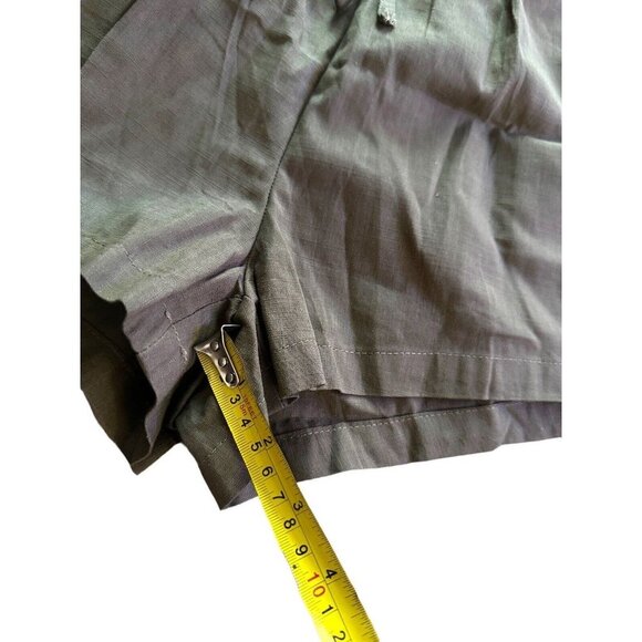 SHEIN Brown 100% Cotton High Waist Shorts Elastic Ruffle Waist Size Small - Picture 8 of 13